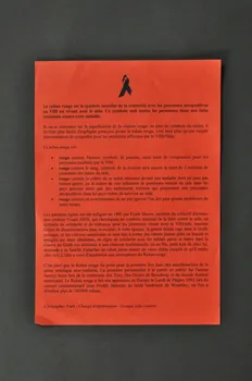 Groupe Sida Genève tract Texte explicatif sur le ruban rouge Lorraine, France 2004 2004.254.5  Photo Mucem
