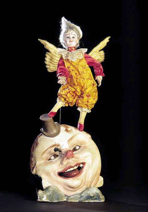 Roullet Decamps automate mécanique à musique Clown sur la lune Ile-de-France, France 1880-1900 1985.25.124 Photo Mucem / cliché : Souillac, musée de l'automate