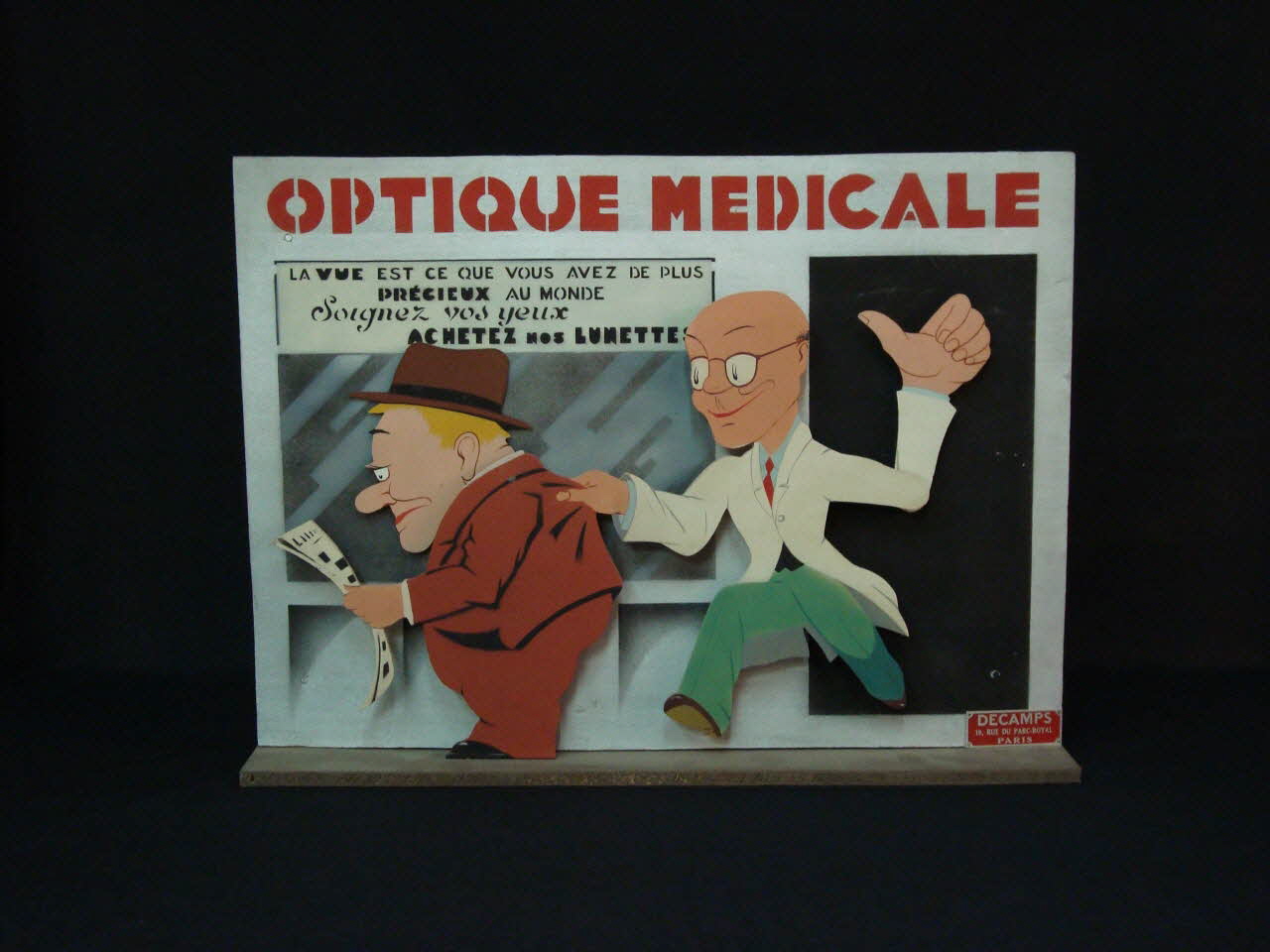 Roullet Decamps automate électrique Automate publicitaire Optique médicale Ile-de-France, France 1928-1940 1985.25.264 Photo Mucem / cliché : Souillac, musée de l'automate