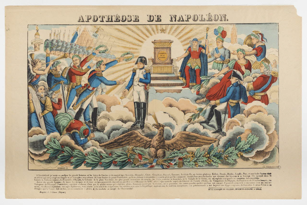 François Georgin ; Jean-Baptiste Thiébault ; Pellerin estampe APOTHEOSE DE NAPOLEON Lorraine, France 1837 1950.21.557 Photo Mucem / Marianne Kuhn