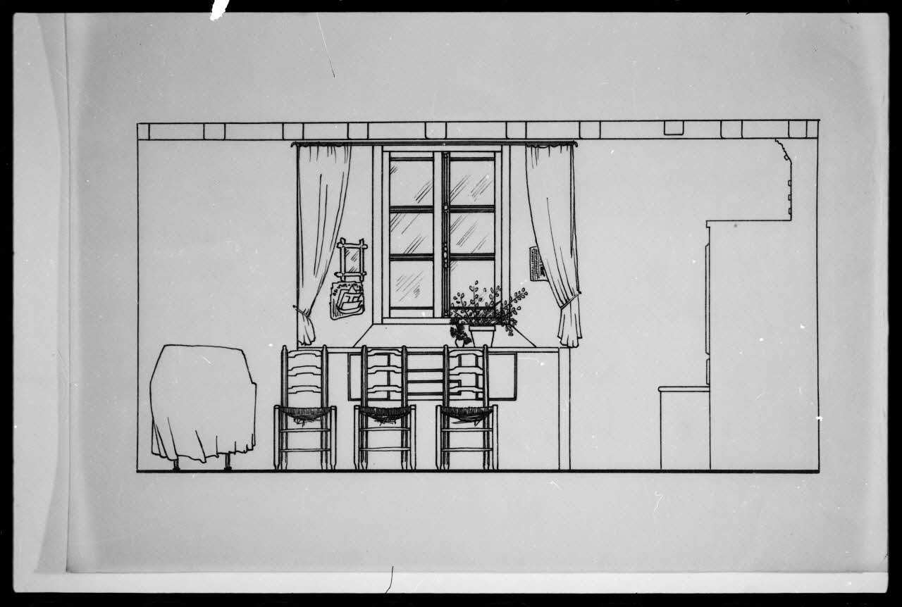 Nicaise photographie Façade de la fenêtre de Mademoiselle Eymard. Calque Rhône-Alpes, France 1974 Ph.1975.16.34 Photo