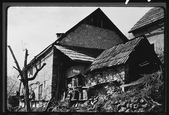 Michel Perréard photographie Propriété de Monsieur Marius Nicolas. Angle Sud-Est : vue du bâtiment principal et four à pain Provence-Alpes-Côte d'Azur, France 1974 Ph.1975.58.9 Photo
