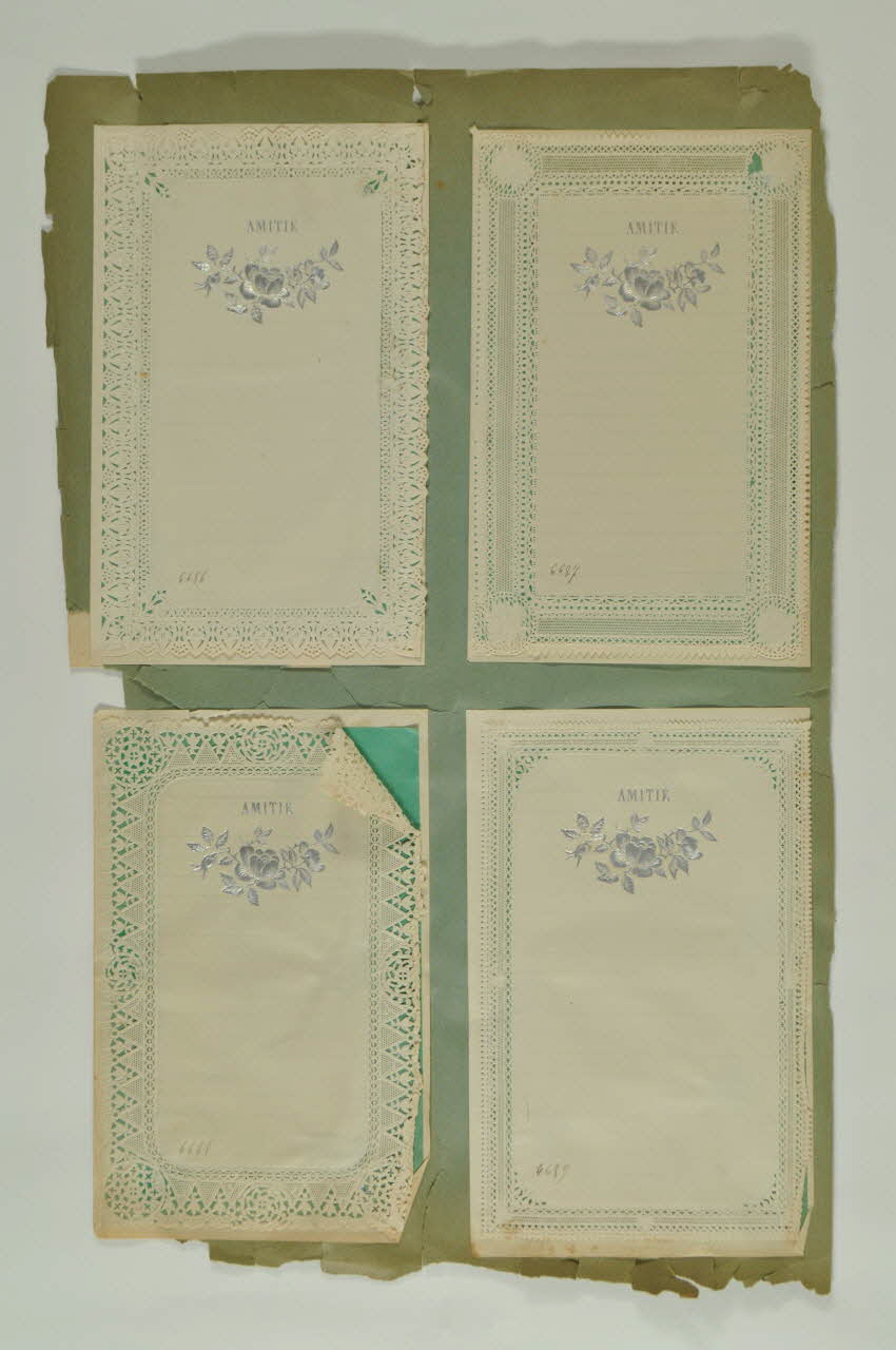 FEUILLE DE PRESENTATION papier de correspondance 1996.27.225 Photo Mucem