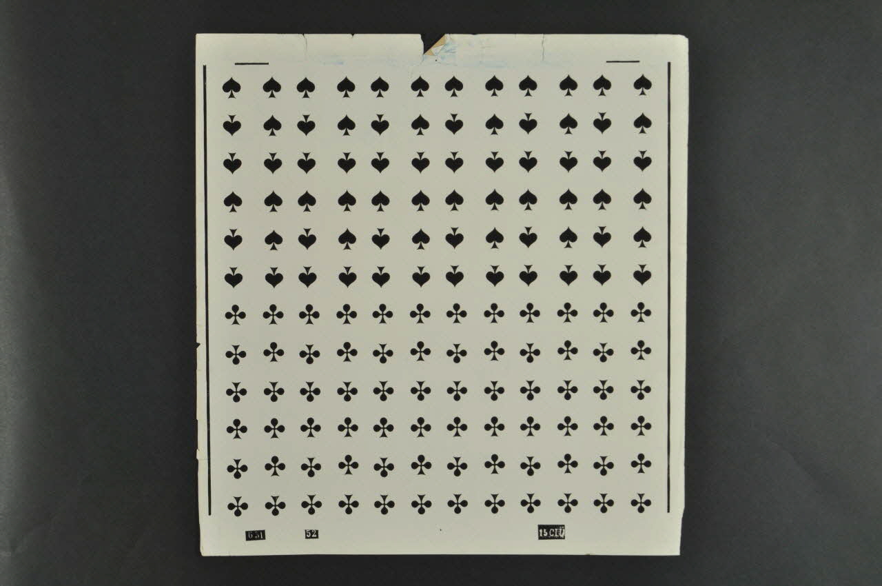 PLANCHE DE CARTES A JOUER 1996.27.229 Photo Mucem