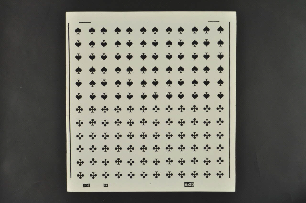 PLANCHE DE CARTES A JOUER Planche de cartes à jouer 1996.27.230 Photo Mucem
