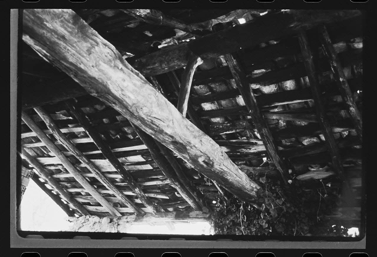 photographie Exploitation agricole : ferme isolée. Détail : cloison sur colombages Ph.1979.333.34 Photo
