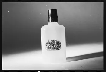 photographie Bidon de pèlerinage en plastique, contenant de l'eau de Lourdes. Bouchon et timbale. 1974 Ph.1980.1.726  Photo