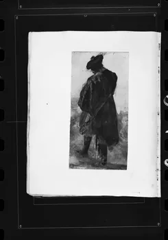 photographie Dessin rehaussé de couleurs, représentant un costume d'homme. Par François Lalaisse Ph.1980.2.249 Photo