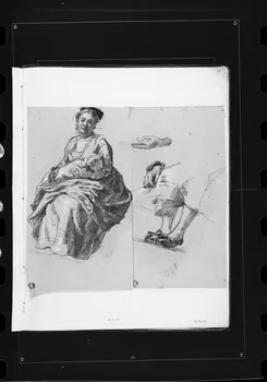 photographie Dessin rehaussé de couleurs, représentant des esquisses de main et de pied. Par François Lalaisse Ph.1980.2.260 Photo