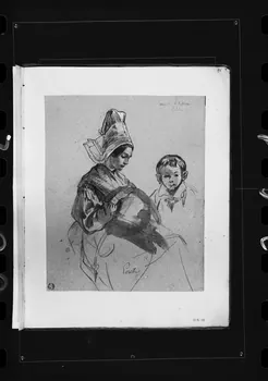 photographie Dessin rehaussé de couleurs, illustrant un certain rapport entre les classes d'âges. Par François Lalaisse Ph.1980.2.261 Photo