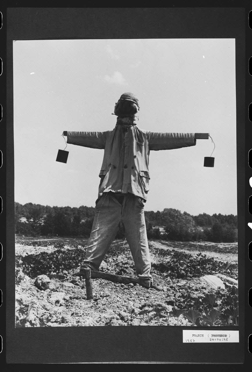 R. Dausset photographie Epouvantail pour la lutte contre les parasites Rhône-Alpes, France 1967 Ph.1980.28.18 Photo