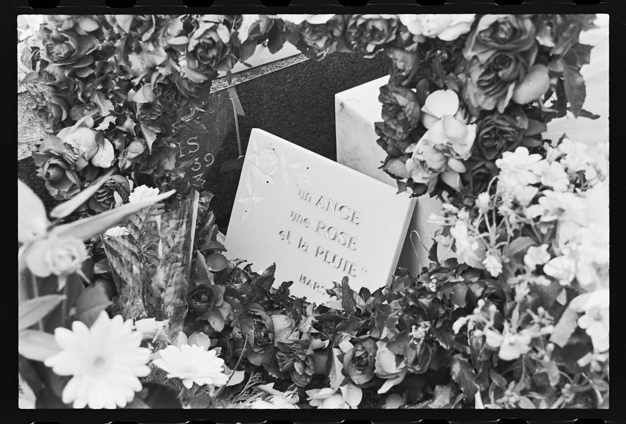 J. Beaudenom photographie Commémoration du défunt Claude François (1980). Statue d'un ange Ile-de-France, France 1980/3/8 Ph.1980.32.40 Photo