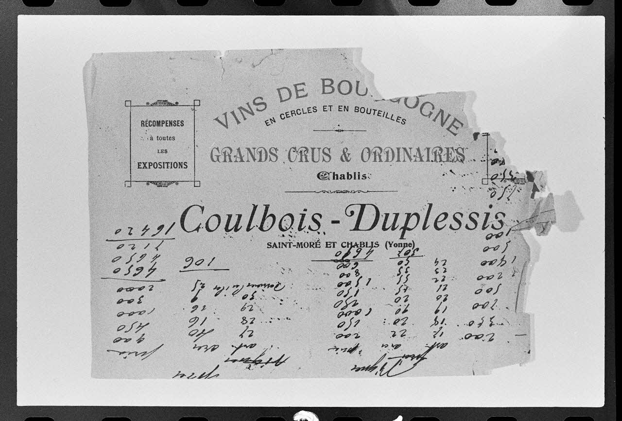 Rémy Guadagnin photographie Comptabilité privée de viticulteur Bourgogne, France 1904 Ph.1980.6.25  Photo