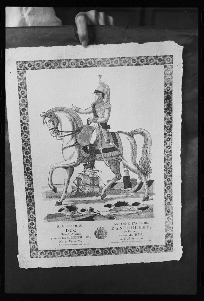 photographie Estampe religieuse. Différents centres. Collection de la Société des Antiquaires de Picardie. Le Duc d'Angoulême. Hurez à Cambrai Ph.1985.75.47 Photo