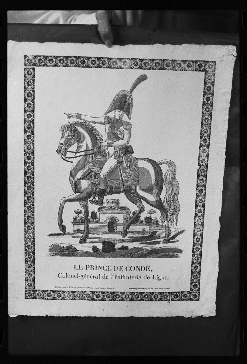 photographie Estampe religieuse. Différents centres. Collection de la Société des Antiquaires de Picardie. Le Prince de Condé. Hurez à Cambrai Ph.1985.75.49  Photo