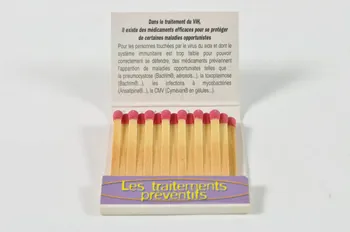 POCHETTE D'ALLUMETTES "Les traitements préventifs" 2002.104.12 Photo Mucem
