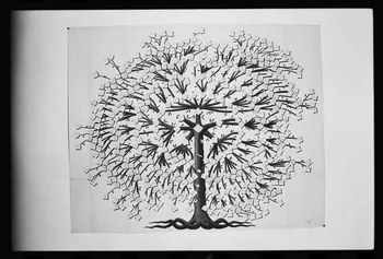 André Pelle photographie Arbre généalogique dessiné par M. André. Famille Gorin France 1972 Ph.1985.81.1 Photo