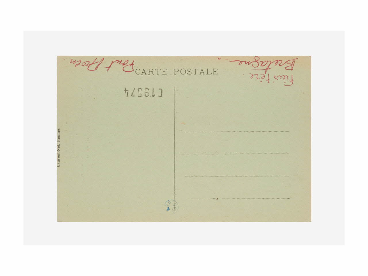 carte postale SM LA REINE DES FLEURS ET BOTREL Finistère 1903-1920 019574 Photo