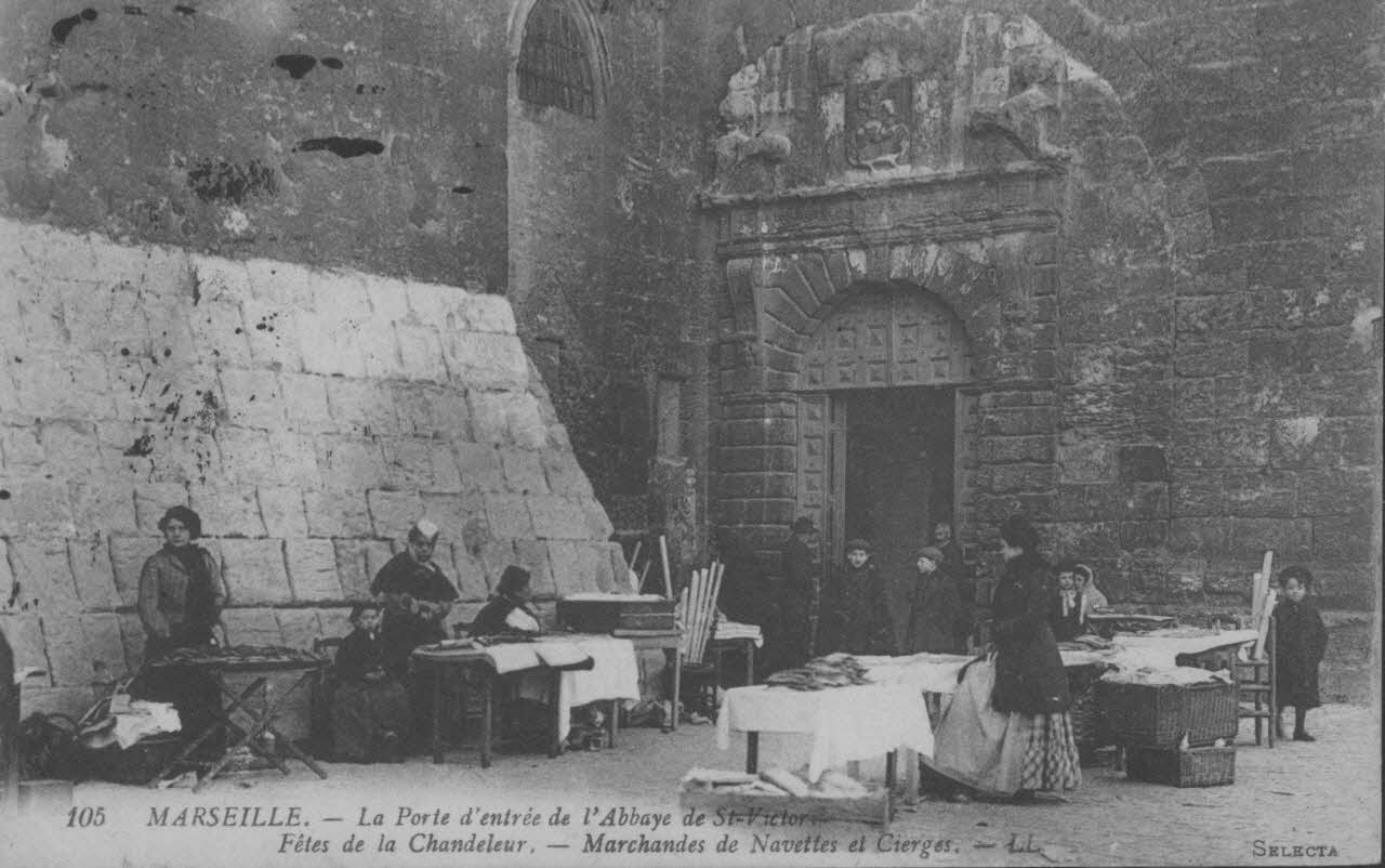 LL. carte postale MARCHANDES DE NAVETTES ET CIERGES Provence-Alpes-Côte d'Azur, France 1909 007056 Photo