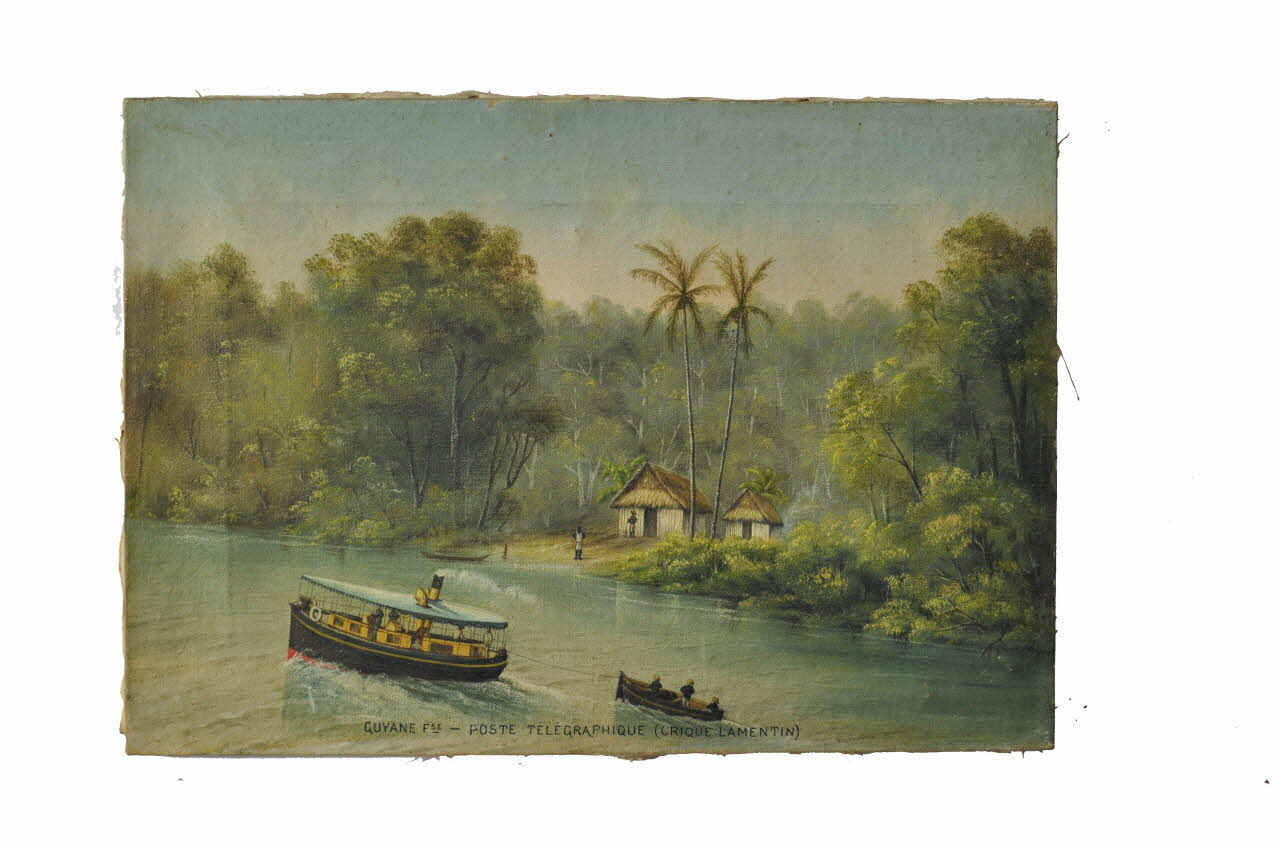 tableau GUYANE Fse -  Poste télégraphique (Crique Lamentin) Guyane, France 1935-1945 2001.41.17 Photo Mucem