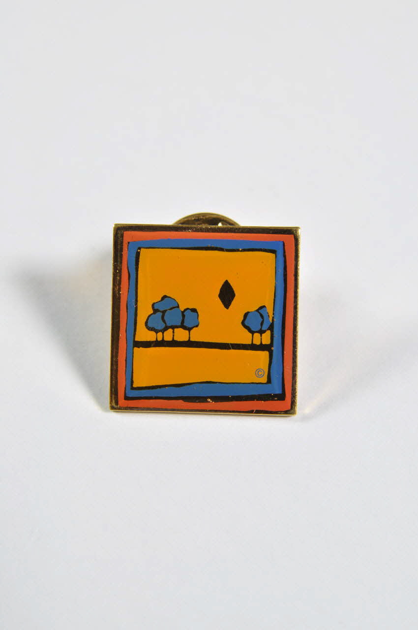 Solidarité Enfants SIDA (Sol En Si) pin's Pin's Solensi France 1991/12/2 2002.104.37.1-2  Photo Mucem