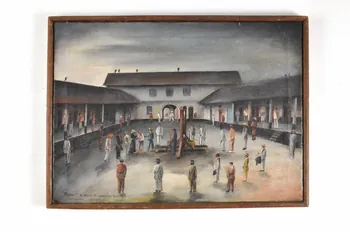 tableau Guyane Fse. Au bagne de Saint-Laurent-du-Maroni. Exécution capitale Guyane, France 1930-1950 2001.41.26  Photo Mucem