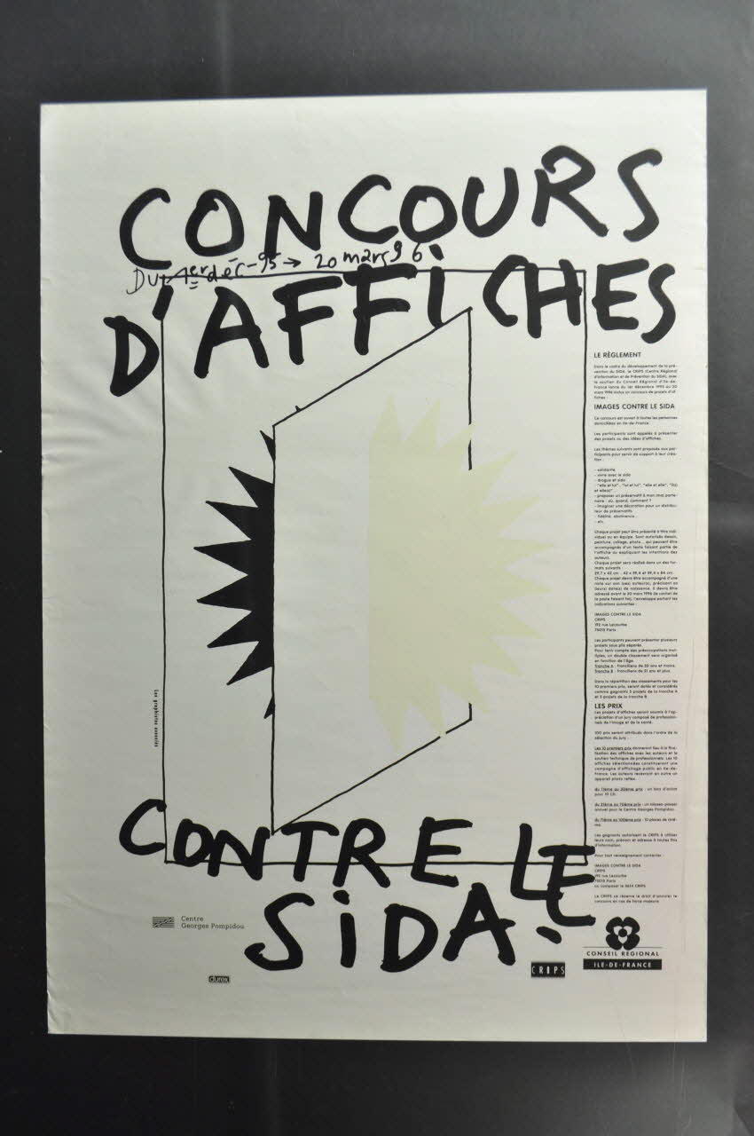 CRIPS (Centre régional d'information et de prévention du sida) affiche "Concours d'affiches contre le sida" Île-de-France, France 1995 2002.105.3 Photo Mucem