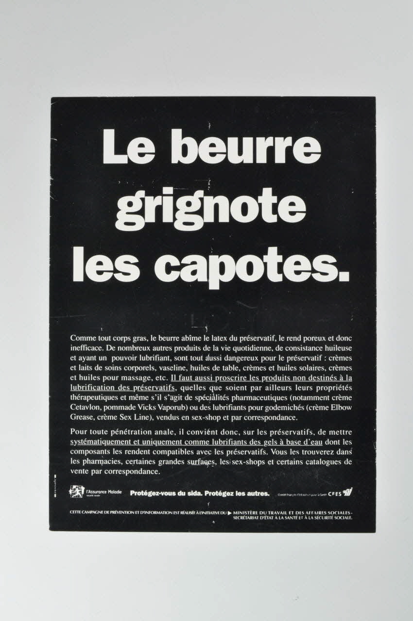 affiche "Le beurre grignote les capotes." 2002.105.4 Photo Mucem