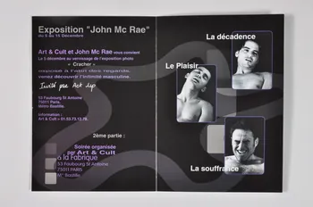 Act Up-Paris CARTON D'INVITATION Exposition photo "Cracher"  /  Soirée "Intimité" France 2001/12/5 2002.110.114.1-2  Photo Mucem