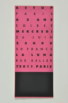 Act Up-Paris flyer "Act Up Paris a 2 ans" Île-de-France, France 1991 2002.110.115 Photo Mucem