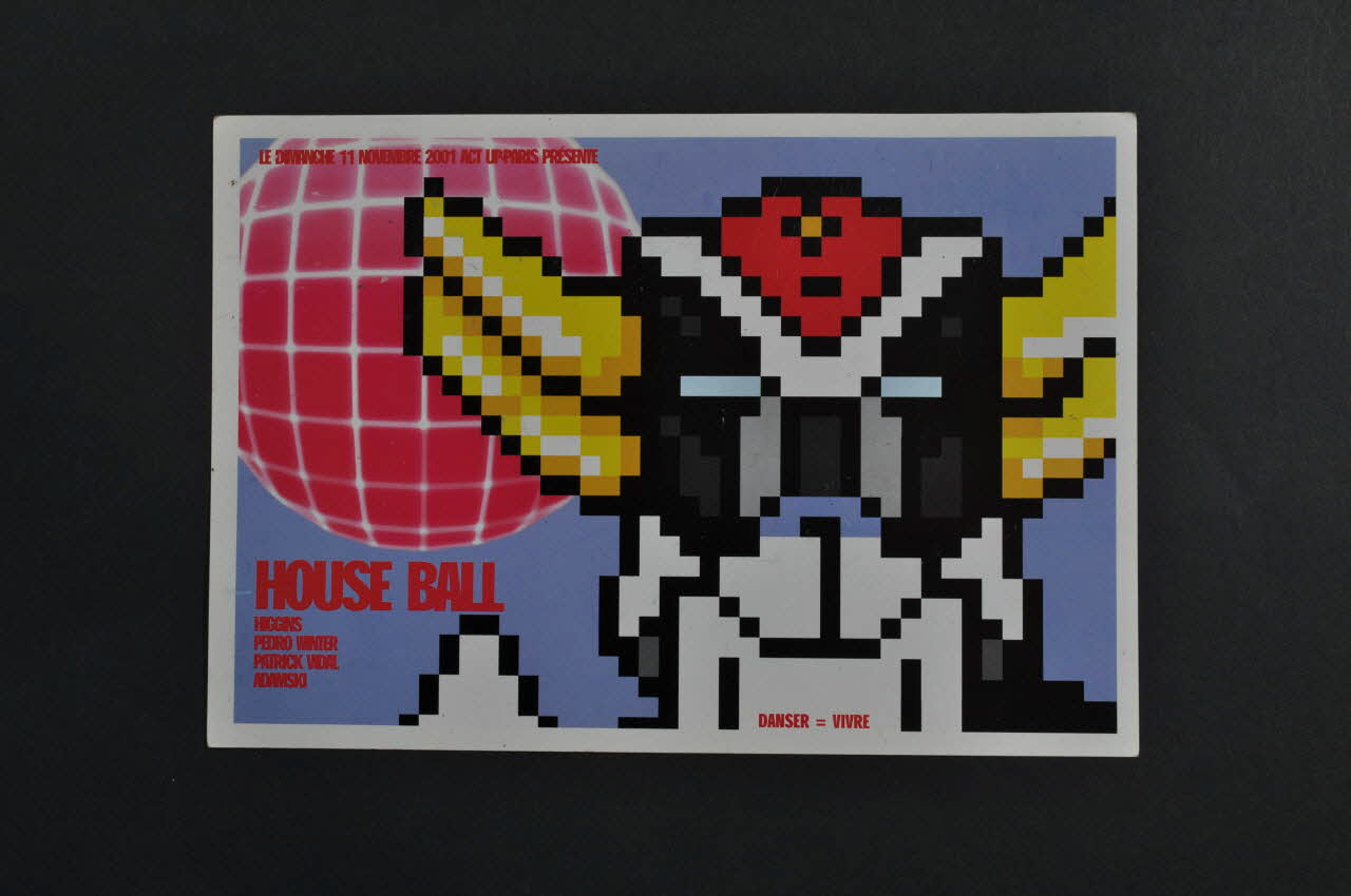 Act Up-Paris flyer "Houseball" Île-de-France, France 2001/11/11 2002.110.121 Photo Mucem