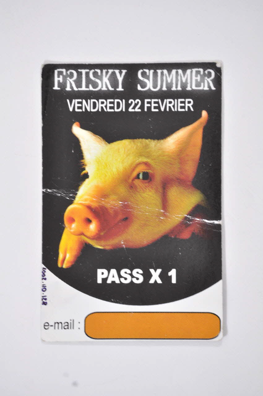 Act Up-Paris billet d'entrée "Frisky summer" Île-de-France, France 2002/2/22 2002.110.128 Photo Mucem