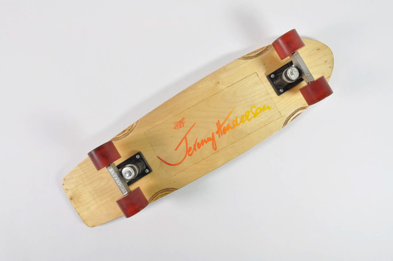 Benjy Boards ; Barland ; Road Rider skateboard Promodel "Jeremy Henderson" Aquitaine, Etats-Unis 1975-1979 2000.29.125.1-7 Photo Mucem