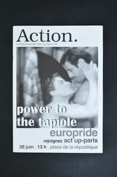 Act Up-Paris journal Journal "Action" n°48 / "Information = pouvoir" Île-de-France, France 1997/6 2002.110.40 Photo Mucem