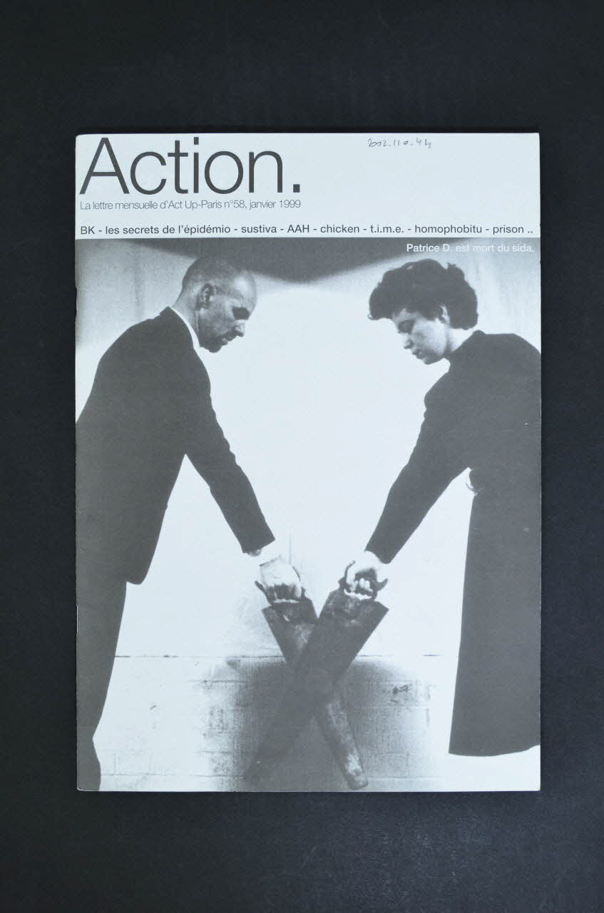 Act Up-Paris journal "Action"  n°58 / "Epiedémie cachée... malades ignorés" Île-de-France, France 1999/1 2002.110.44 Photo Mucem