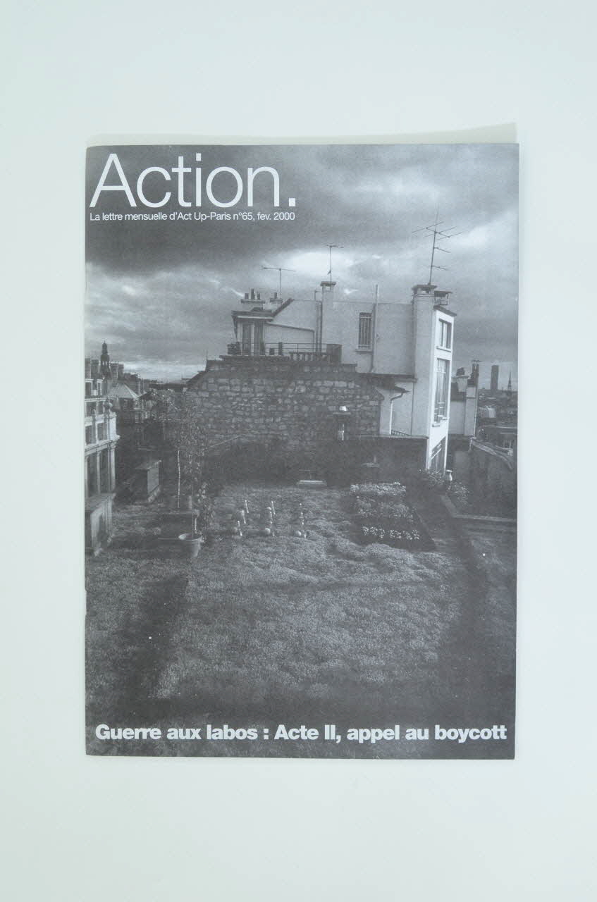 Act Up-Paris Bulletin associatif "Guerre aux labos : Acte II, appel au boycott" Île-de-France, France 2000/2 2002.110.47 Photo Mucem