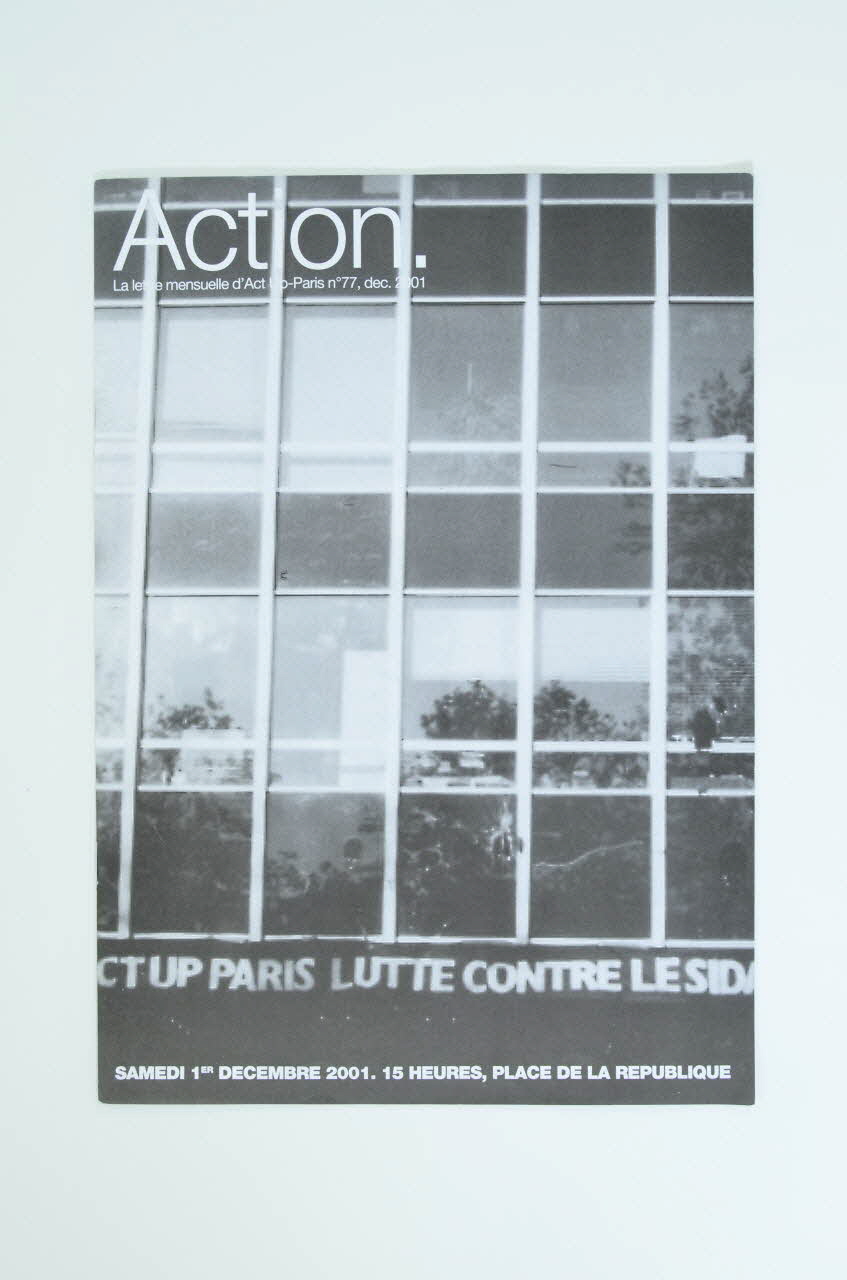 Act Up-Paris Bulletin associatif "Act Up Paris lutte contre le sida. 1er décembre 2001 / Sida : l'autre guerre. 10 000 morts par jour" Île-de-France, France 2001/12 2002.110.55.1-2 Photo Mucem