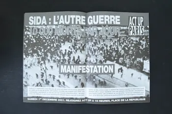 Act Up-Paris Bulletin associatif "Act Up Paris lutte contre le sida. 1er décembre 2001 / Sida : l'autre guerre. 10 000 morts par jour" France 2001/12 2002.110.55.1-2  Photo Mucem