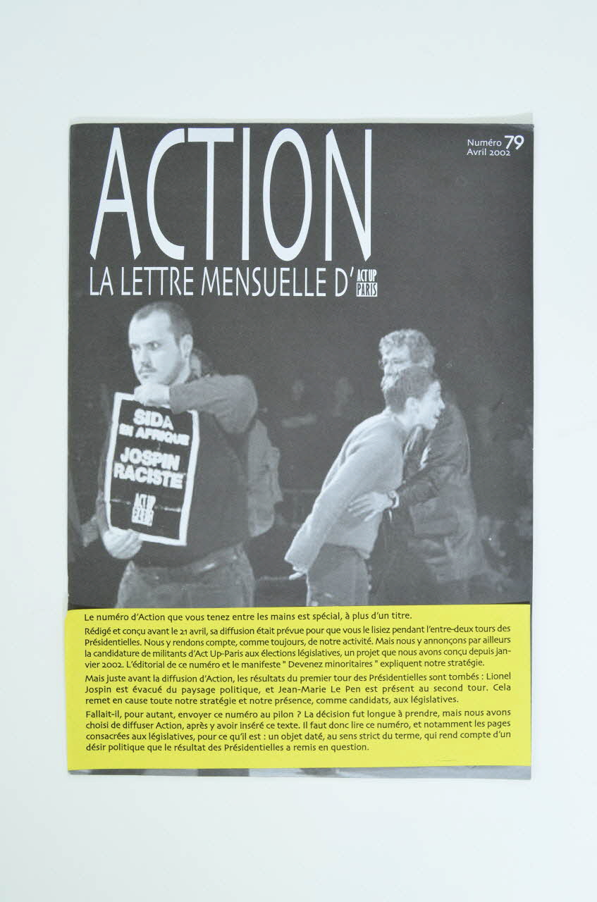 Act Up-Paris Bulletin associatif "Sida en Afrique" / "Jospin raciste" Île-de-France, France 2002/4 2002.110.57 Photo Mucem