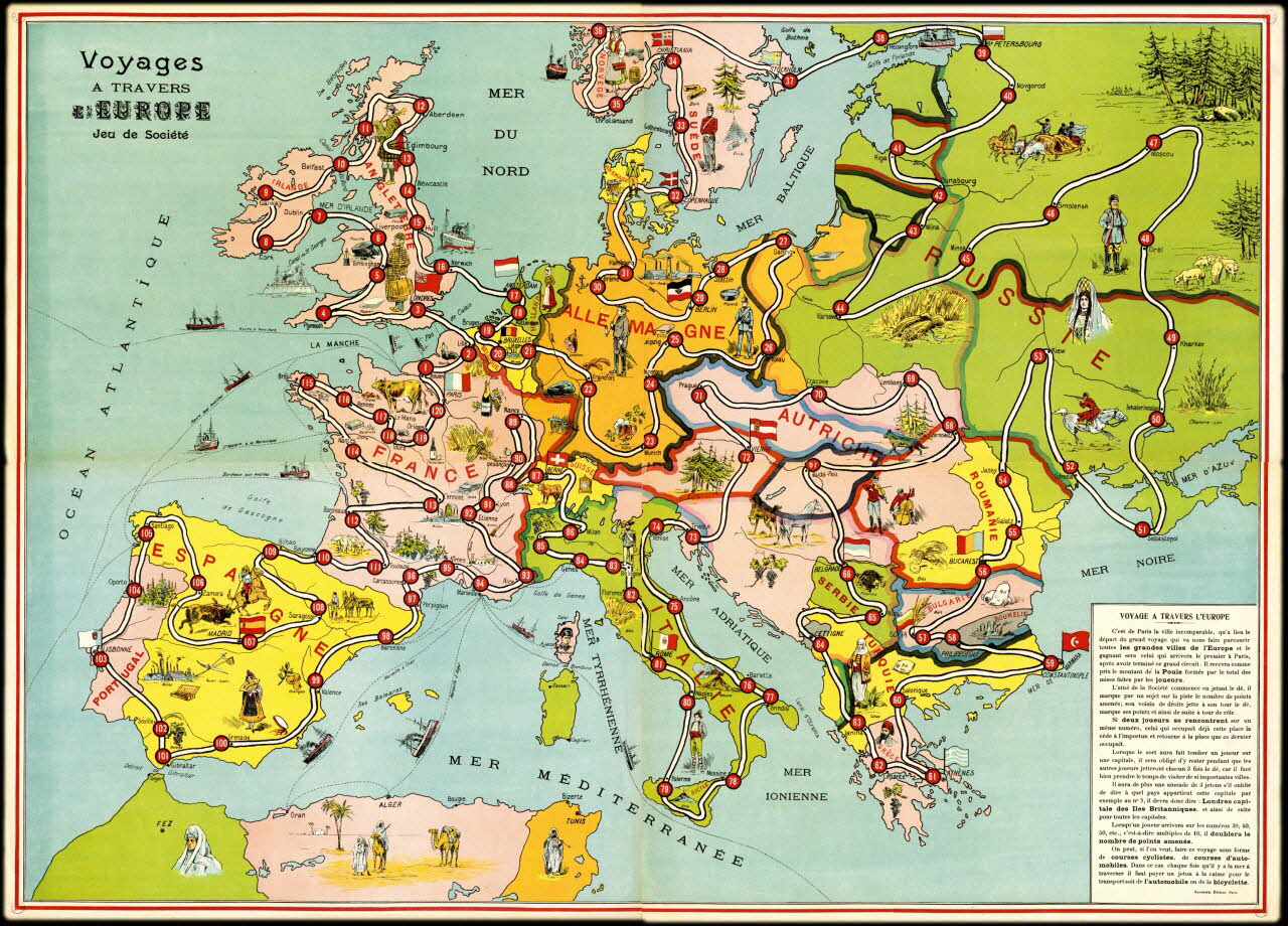 jeu de société Voyages  A TRAVERS  L'EUROPE 1990.39.25 Photo