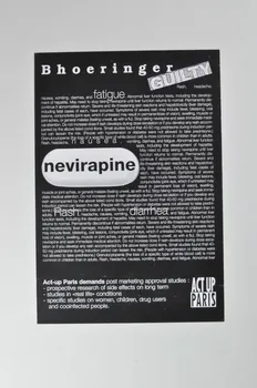 Act Up-Paris affichette "Bhoeringer Neviparine / Guilty" (Coupable) France 2002/7/11 2002.110.7  Photo Mucem