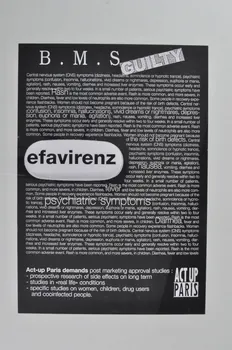 Act Up-Paris affichette "BMS Efavirenz / Guilty (coupable) France 2002/7/11 2002.110.9  Photo Mucem
