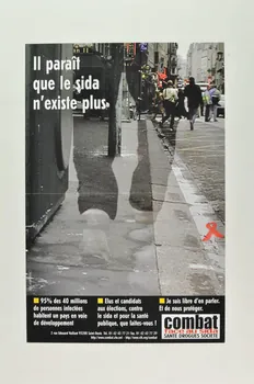 Combat face au Sida affiche "Il paraît que le sida n'existe plus" Île-de-France, France 2001 2002.111.2 Photo Mucem