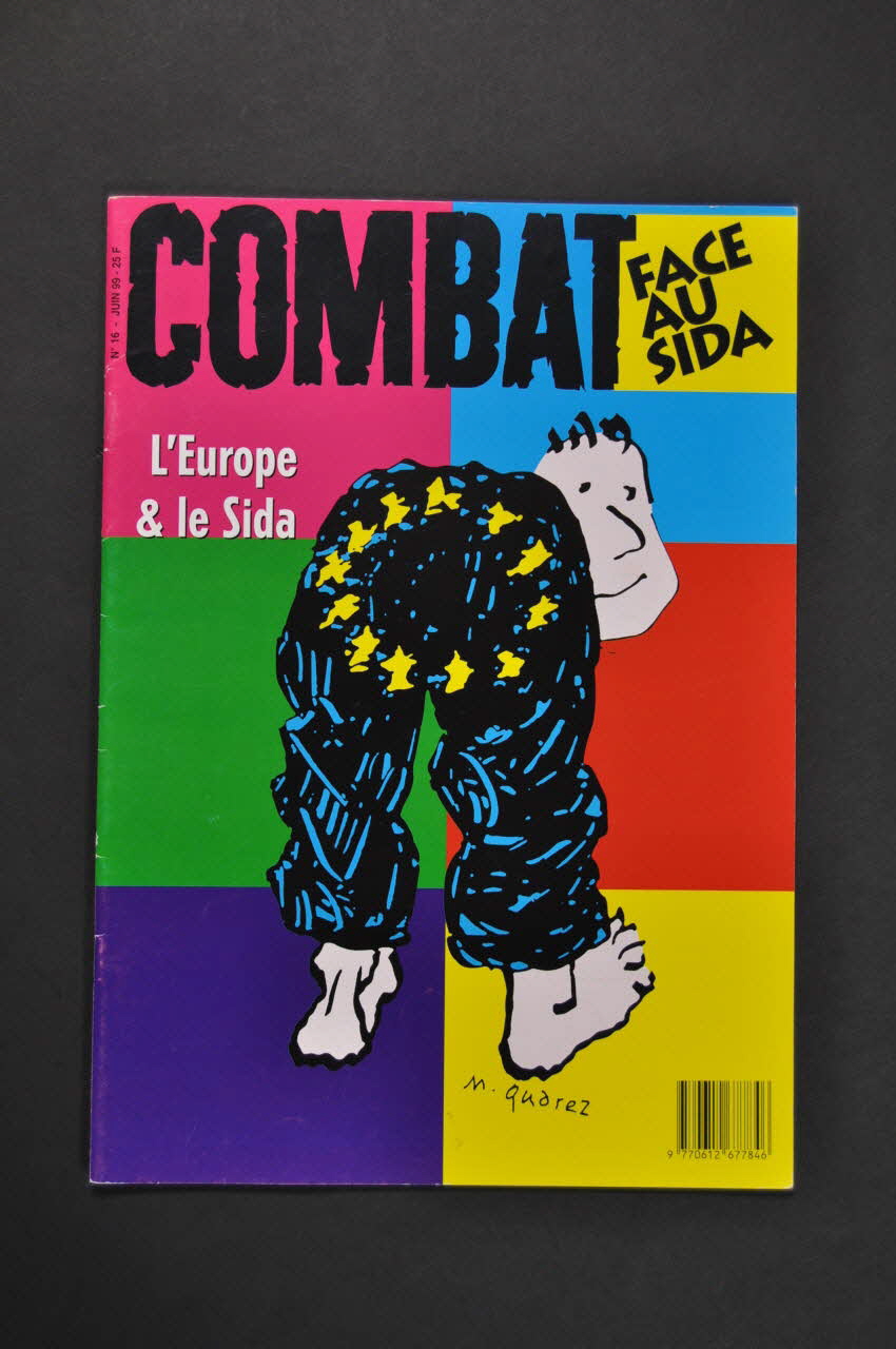 Combat face au Sida revue Combat face au sida n° 16 juin 1999 /  Dossier Europe et sida, tout reste à faire France 1999/6 2002.111.27 Photo Mucem