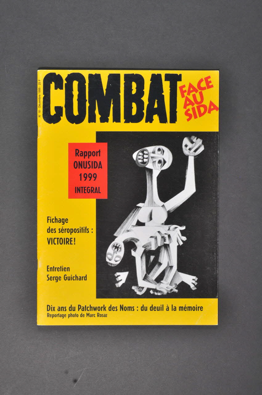 Combat face au Sida revue ONUSIDA. Rapport 1999 France 1999/12 2002.111.29 Photo Mucem