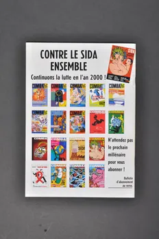 Combat face au Sida revue ONUSIDA. Rapport 1999 France 1999/12 2002.111.29 Photo Mucem