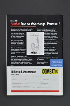 Combat face au Sida revue Rapport ONUSIDA 2000 Le texte intégral France 2000 2002.111.33 Photo Mucem