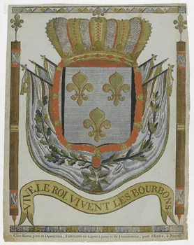 Pierre Vincent Roiné ; Dumoutier imagerie ancienne VIVE LE ROI. VIVENT LES BOURBONS Pays de la Loire, France 1817-1820 1950.21.5 Photo PHOTO RMN - THIERRY LE MAGE