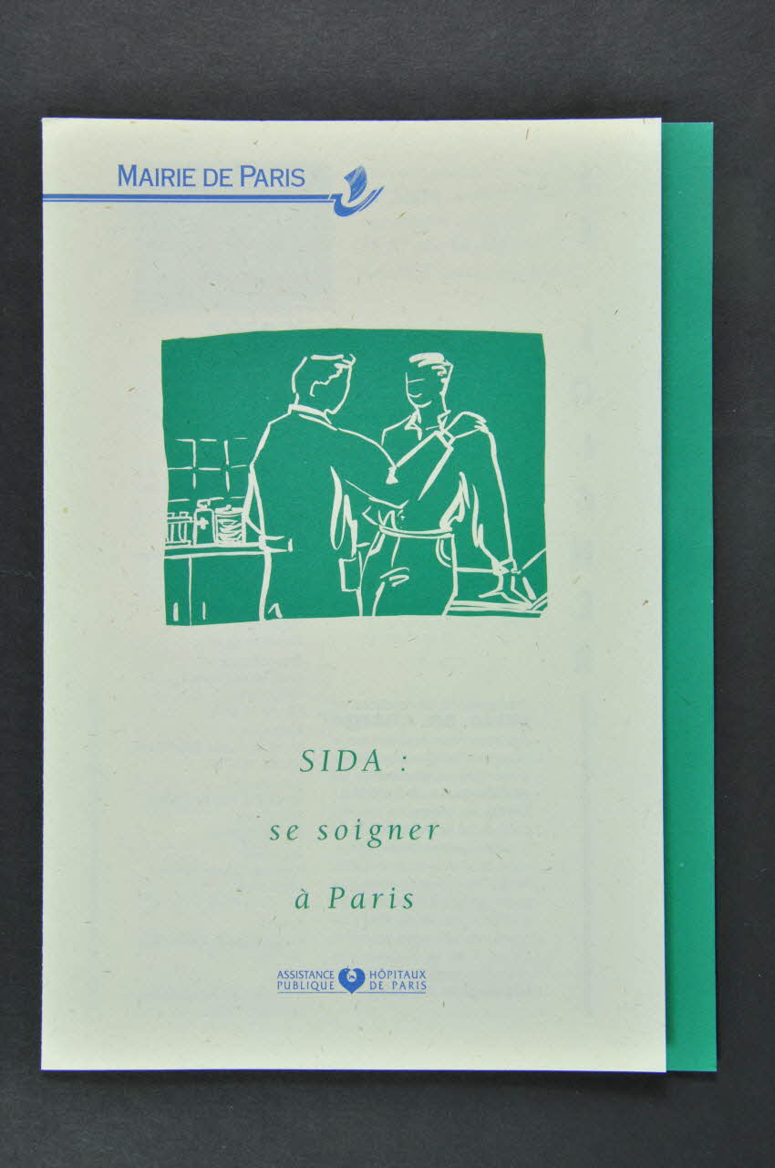 Bertrand Delanoë BROCHURE "SIDA: se soigner à Paris" Île-de-France, France 1994 2002.112.107.5 Photo Mucem