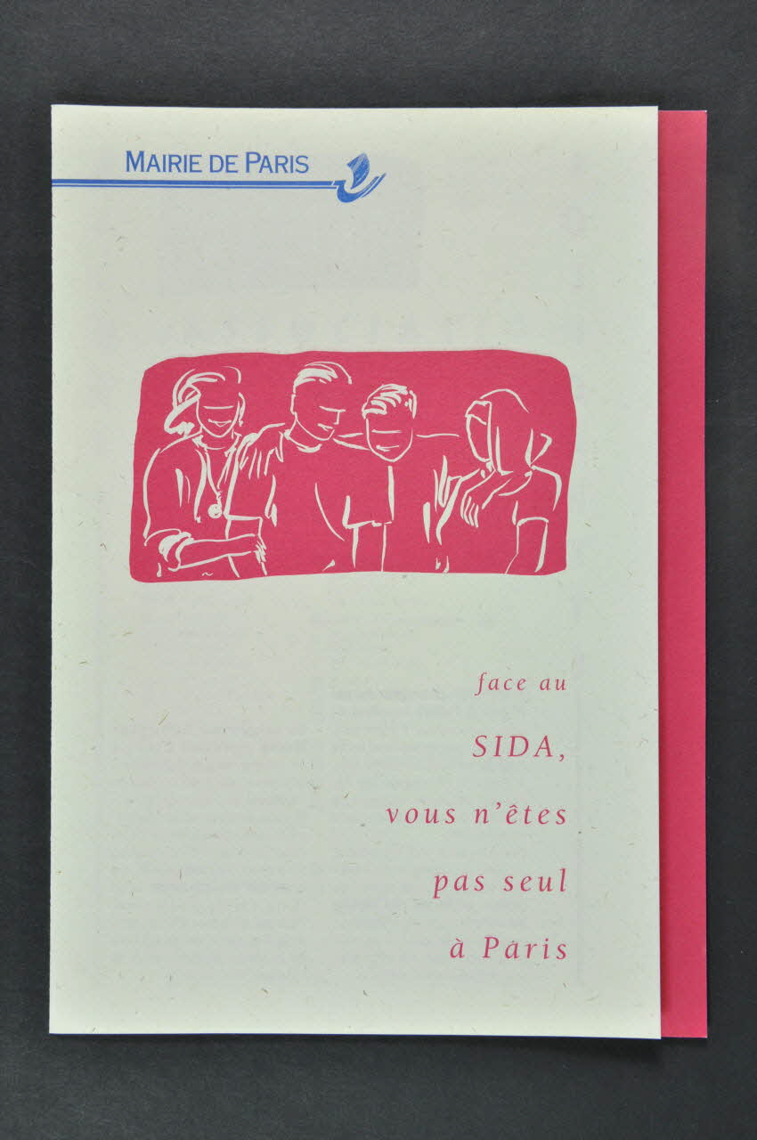 Bertrand Delanoë BROCHURE "Face au sida, vous n'êtes pas seul à Paris" Île-de-France, France 1994 2002.112.107.6 Photo Mucem